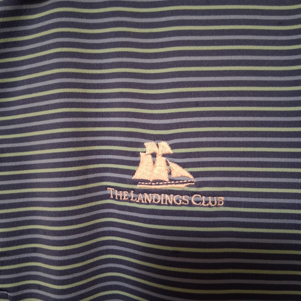 Southern Tide Men's Blue Striped Polo Shirt Size XL Golf - Picture 3 of 12